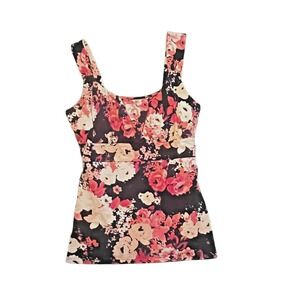 Ann Taylor Tank Top Women XS Floral Sleeveless Blouse Babydoll Y2K Fairy Stretch
